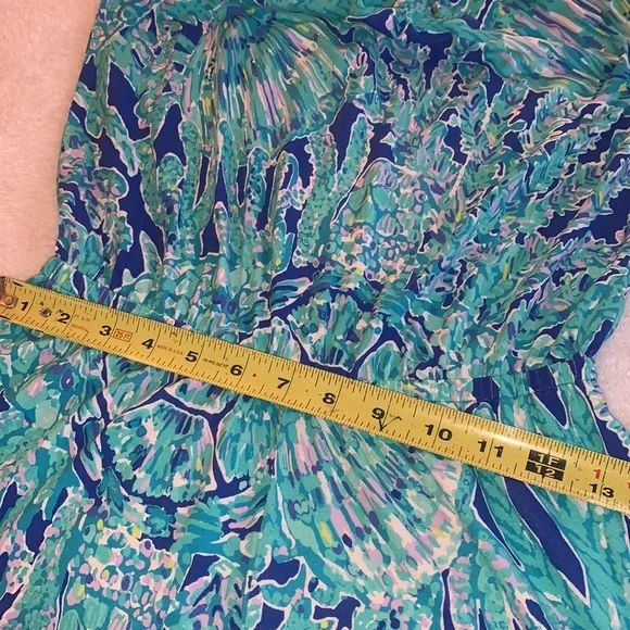 Lilly Pulitzer Lana Romper XXS Tortuga Time EUC Off Shoulder - Picture 12 of 14